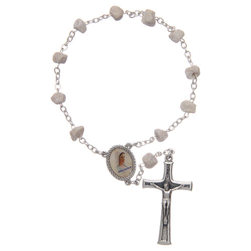 Medjugorje one-decade rosary, stone and chain 1