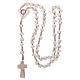 Medjugorje rosary with stone and cord, heart medal s4