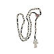 Medjugorje rosary, stone, cord, heart medal s4