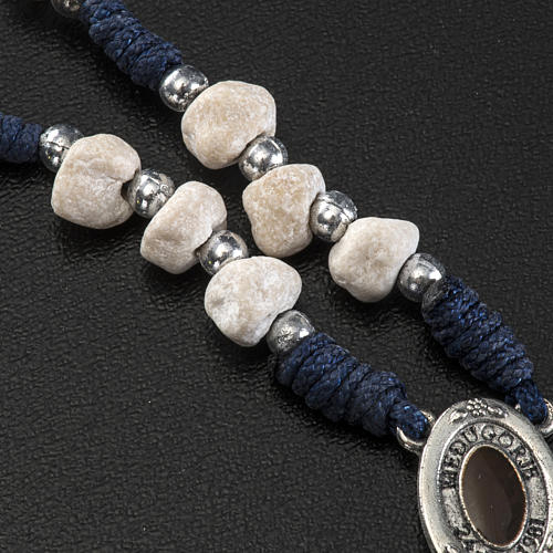 Chaplet with Medjugorje soil, blue cord and stone 4