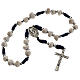 Chaplet with Medjugorje soil, blue cord and stone s2