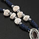 Chaplet with Medjugorje soil, blue cord and stone s4