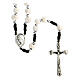 Rosary with Medjugorje stone and black cord s5
