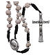 Rosary with Medjugorje stone and black cord s1