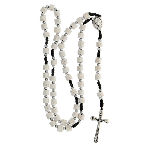 Rosary with Medjugorje stone and black cord 9
