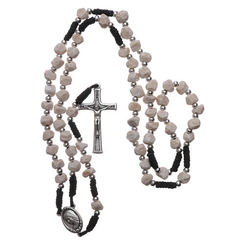 Rosary with Medjugorje stone and black cord 4