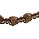 Medjugorje bracelet in olive wood, hearts and cord s2
