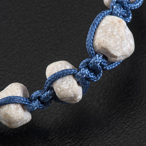 Medjugorje bracelet with stone and blue cord 3