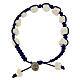 Medjugorje bracelet with stone and blue cord s1