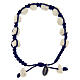 Medjugorje bracelet with stone and blue cord s2