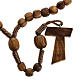 Medjugorje mini rosary in olive wood with Tau cross s1