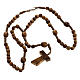Medjugorje mini rosary in olive wood with Tau cross s2