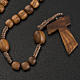 Medjugorje mini rosary in olive wood with Tau cross s3