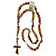 Medjugorje mini rosary in olive wood with Tau cross s4