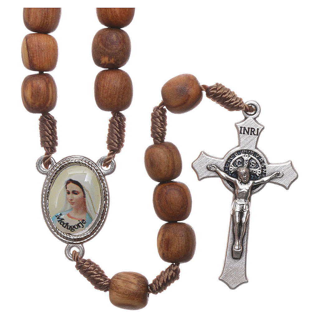 Medjugorje olive wood rosary with cross in metal | online sales on ...