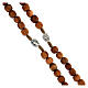 Medjugorje olive wood rosary with cross in metal s4