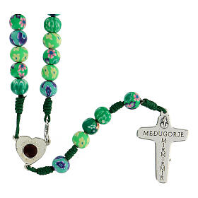 Medjugorje rosary beads in fimo with decoration