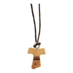 Medjugorje necklace in olive wood, Tau