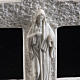 Cruz Virgen de Medjugorje mármol blanco s4