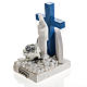Blue cross, Medjugorje with Marble base 8.5x5cm s2