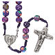 Medjugorje rosary in fimo, purple s1