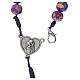 Medjugorje rosary in fimo, purple s4