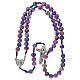 Medjugorje rosary in fimo, purple s5