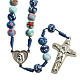 Medjugorje rosary in fimo, blue s1