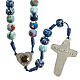 Medjugorje rosary in fimo, blue s2