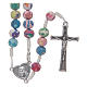 Medjugorje rosary in fimo, multicoloured s1