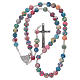 Medjugorje rosary in fimo, multicoloured s4
