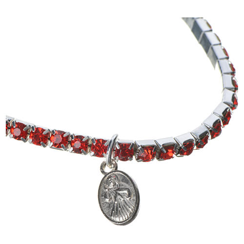 Medjugorje bracelet, elastic with rhinestones 6