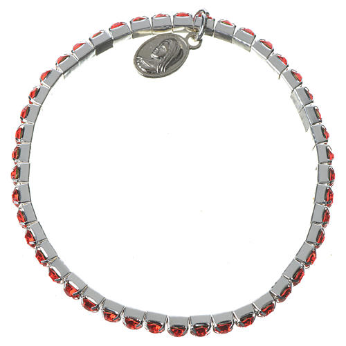 Medjugorje bracelet, elastic with rhinestones 1