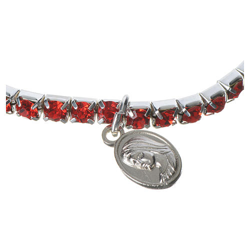 Medjugorje bracelet, elastic with rhinestones 2