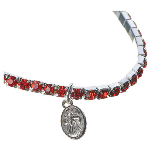 Medjugorje bracelet, elastic with rhinestones 3