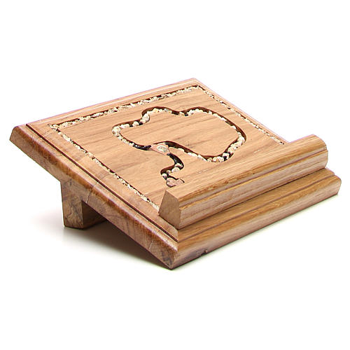 Holz Tischpult mit Rosenkranz 9