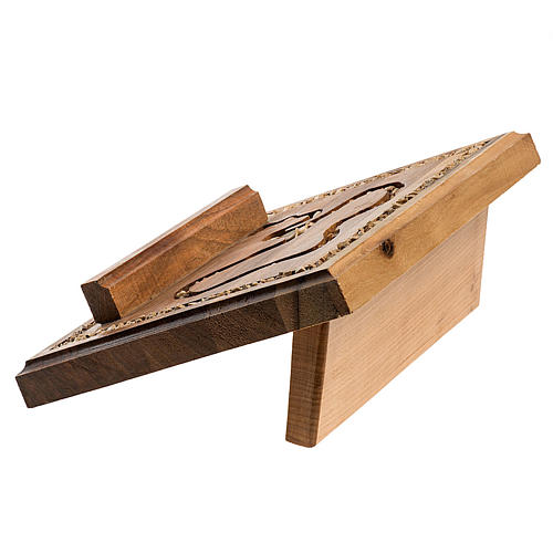 Holz Tischpult mit Rosenkranz 5