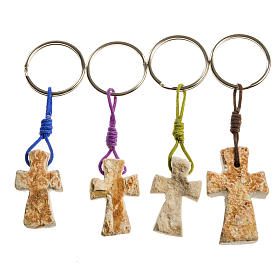 Porte-clés pierre rose Medjugorje s1