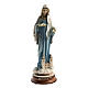 Estatua azul Reina de la Paz con iglesia Medjugorje 21 cm s1