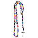 Medjugorje rosary in glass with coloured hearts s4