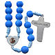 Medjugorje rosary in blue fimo with Medjugorje soil s2