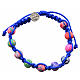 Medjugorje bracelet in fimo, blue cord s2