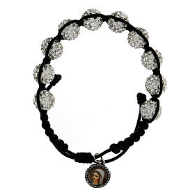 Pulseiras Dezena Terço da Paz: Pulseira Medjugorje fio com contas Swarovski