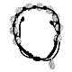 Medjugorje bracelet with cord and strass grains s2