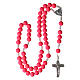 Medjugorje rosary in pink fimo s4