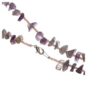 Medjugorje rosary beads in lilac hard stones