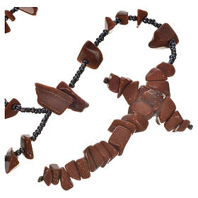 Terços e Porta Terços Nossa Senhora de Medjugorje: Terço Medjugorje pedra semipreciosa castanho