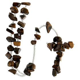 Medjugorje rosary beads in brown hard stones
