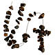 Medjugorje rosary beads in brown hard stones s1