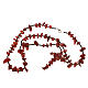 Medjugorje rosary beads in red hard stones s6